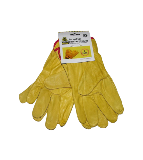2 Pairs Leather Rigger Gloves - Yellow A Grade