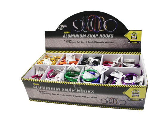 Aluminium Snap Hooks – 250pcs Display Box