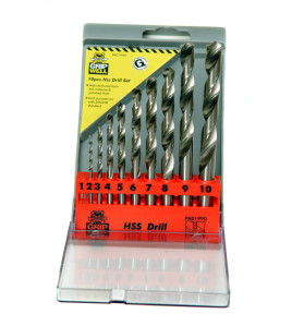 10pc HSS  1-10mm RF flute Drill Bit set 
