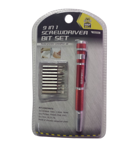 9in1 Precision Pocket screwdriver &amp; bits