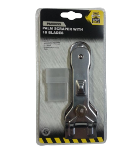 Palm scraper with 10 replacement blades