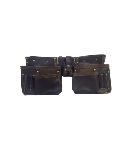 Double Oil Tan Split Leather Pouch