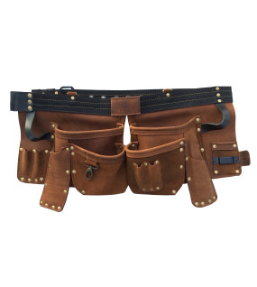 12 Pocket Double Tool Belt Leather