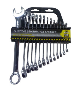 14PC Combination Elliptical Metric (mm) Spanner Set