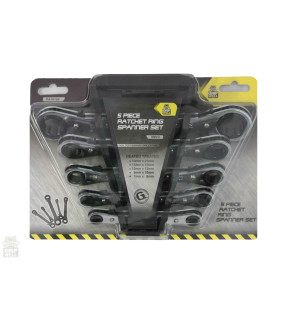 5PC Ring Ratcheting Spanner Set