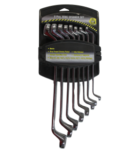 Ring spanner 8pc mm , round rack