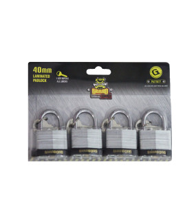 4pc 40mm Key alike Laminated Padlock  