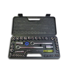 52pc Socket Set (1/4&quot;, 3/8&quot;, &amp; 1/2&quot; Drive)