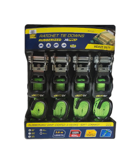 4pc Heavy Duty Ratchet Tie Down 3.6m (454kg LC)