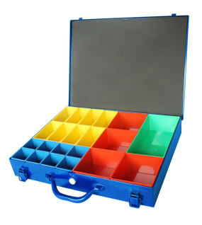 Metal Parts Box Large with 21 Inserts