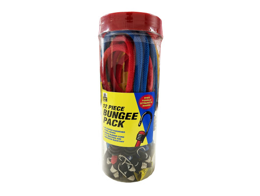 12pc Elastic Bungee Strap Set (Tube)