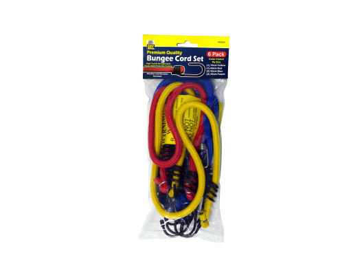 6pc Elastic Bungee Strap Set