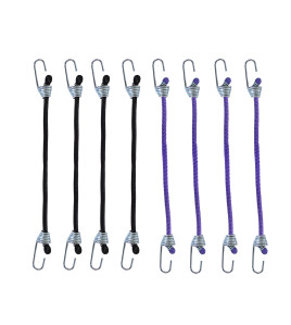 8pc Mini Elastic Bungee Strap Set