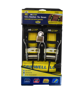 2pc Ratchet Tie Down 38mm x 4.5m (750kg LC)