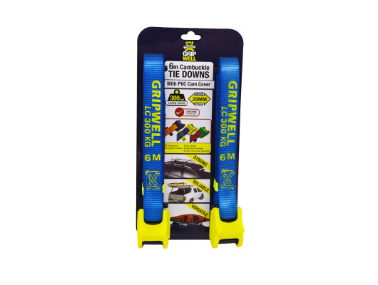 2pc PVC Cover Cam Buckle 6m – Yellow/Blue