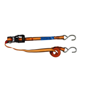 2pc Nylon Edge Ratchet Tie down 4m x 25mm LC 450kgs